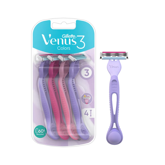 Gillette Venus Simply 3 Disposable Razors For Women - 4Pcs