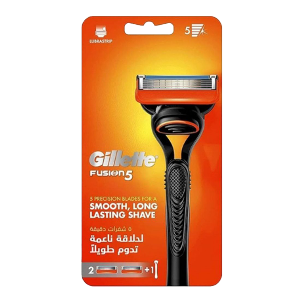 Gillette Fusion 5 Razor Handle With 2 Extra Blade - Beirut Free Zone