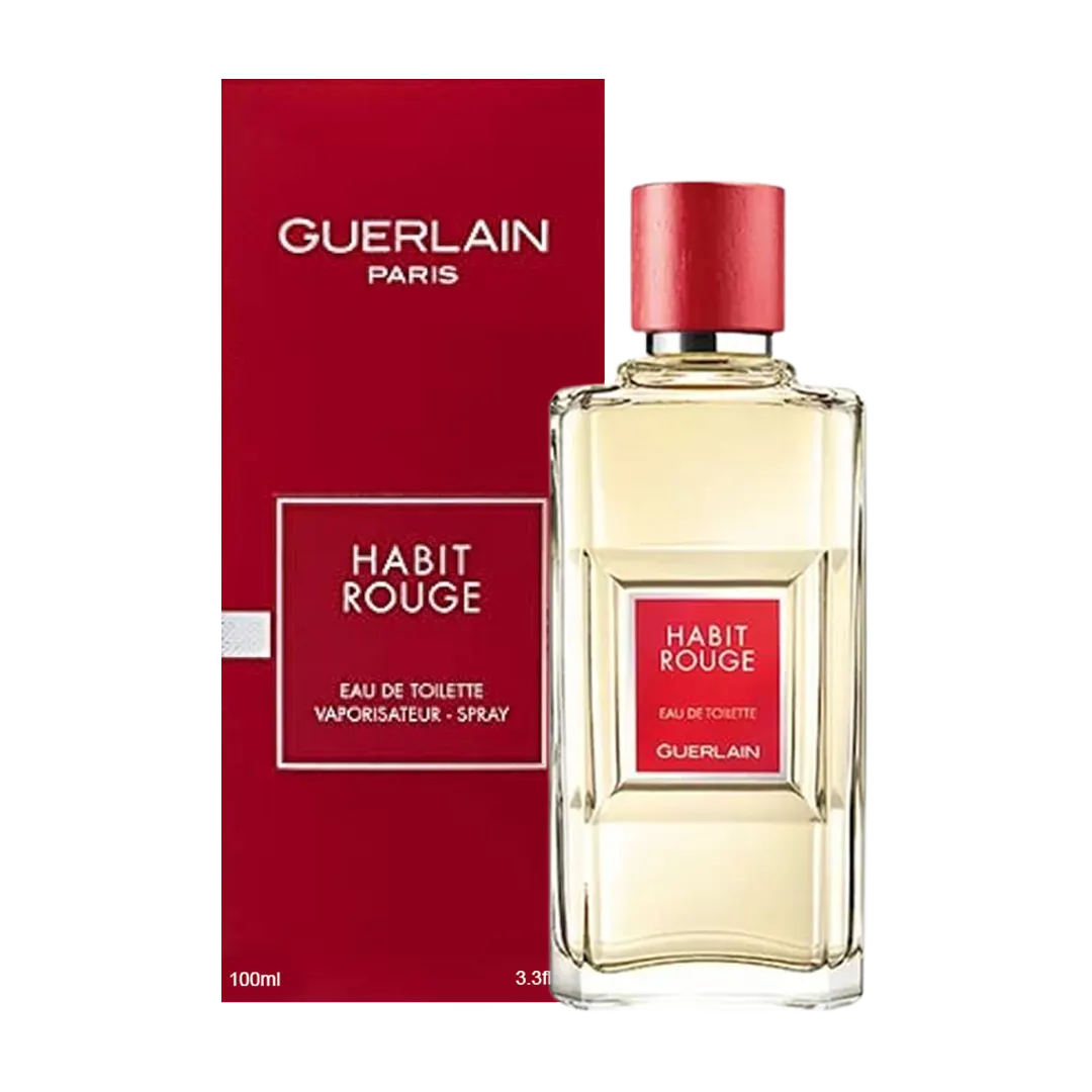 Guerlain Habit Rouge Eau De Toilette Pour Homme - 2 Sizes