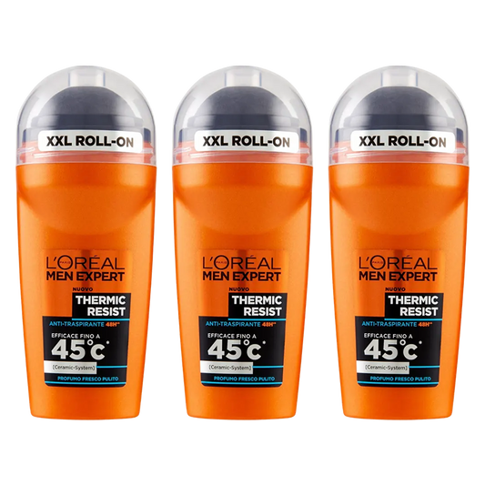 Loreal Men Expert Thermic Resist 45° Roll On Deodorant For Men - Pack of 3