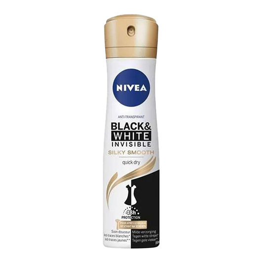 Nivea Black & White Invisible Silky Smooth Spray Deodorant - 150ml