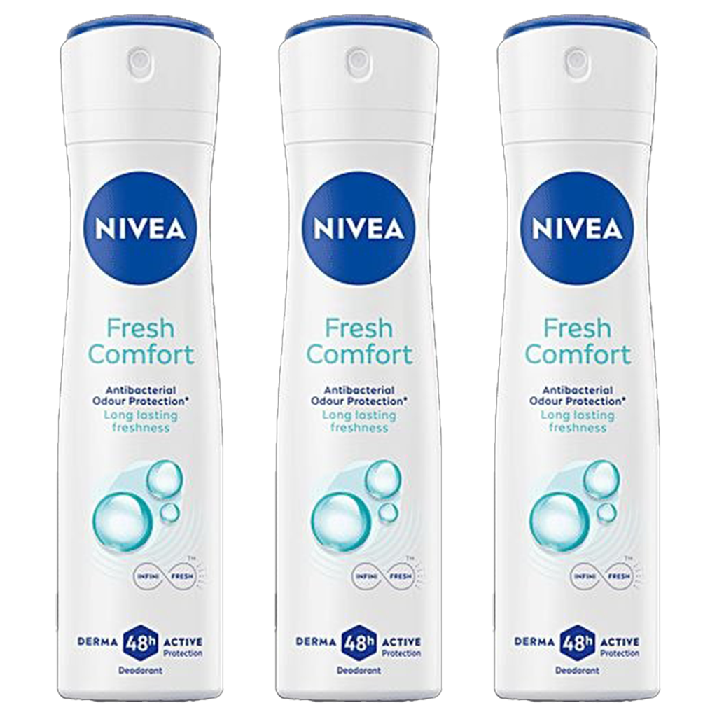 Nivea Fresh Comfort Spray Deodorant - Pack of 3