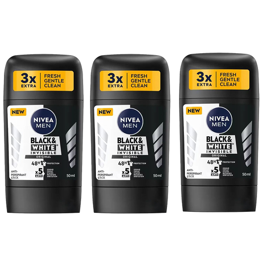 Nivea Black & White Deodorant Stick For Him - Pack of 3