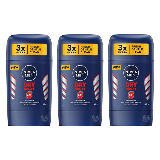 Nivea Dry Impact Deodorant Stick For Him - Pack of 3