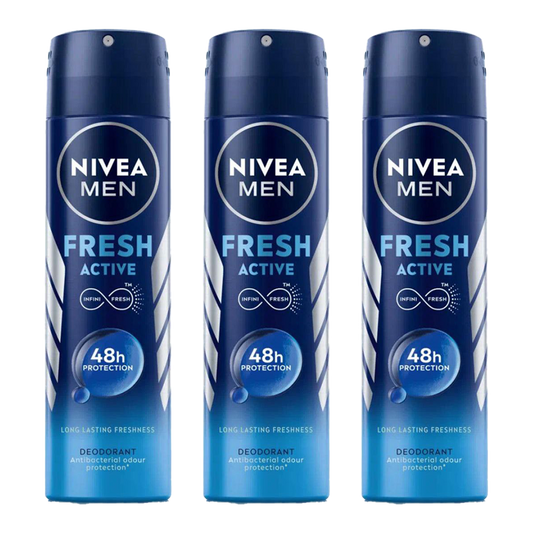 Nivea Men Fresh Active Spray Deodorant For Him - Pack of 3