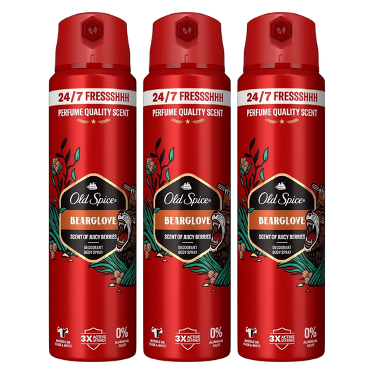 Old Spice Bearglove Deodorant Spray Pour Homme - Pack of 3