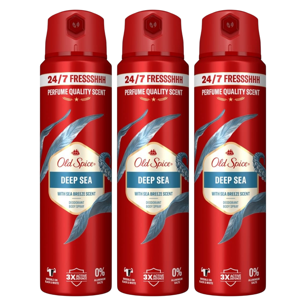 Old Spice Deep Sea Deodorant Spray Pour Homme - Pack of 3