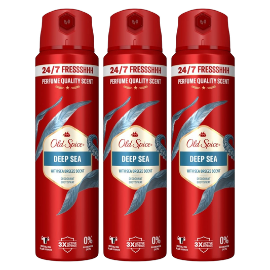 Old Spice Deep Sea Deodorant Spray Pour Homme - Pack of 3
