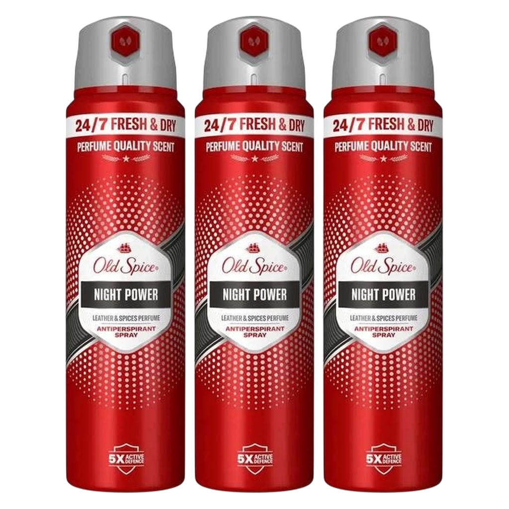 Old Spice Night Power Deodorant Spray Pour Homme - Pack of 3