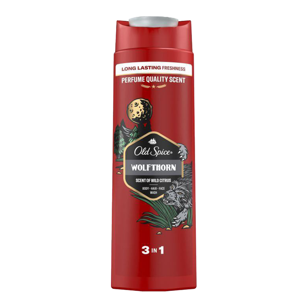 Old Spice Wolfthorn 3-in-1 Shower Gel For Him - 400ml