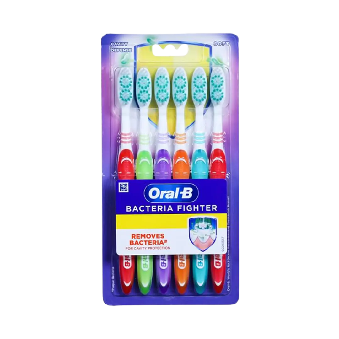 Oral-B Cavity Defense Bacteria Fighter Soft Toothbrush Mega Pack - 6 Pcs