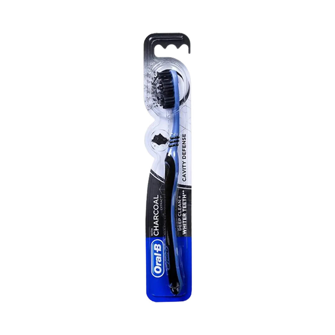 Oral-B Deep Clean+ Cavity Defense With Charcoal Extracts Medium Toothbrush - 2 Colors