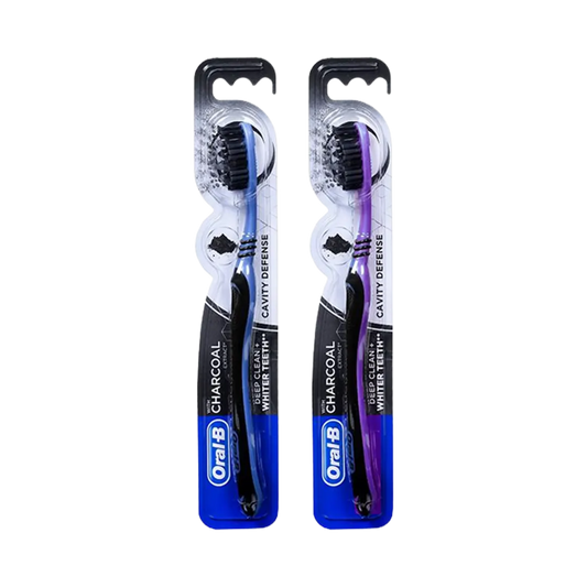 Oral-B Deep Clean+ Cavity Defense With Charcoal Extracts Medium Toothbrush - 2 Colors