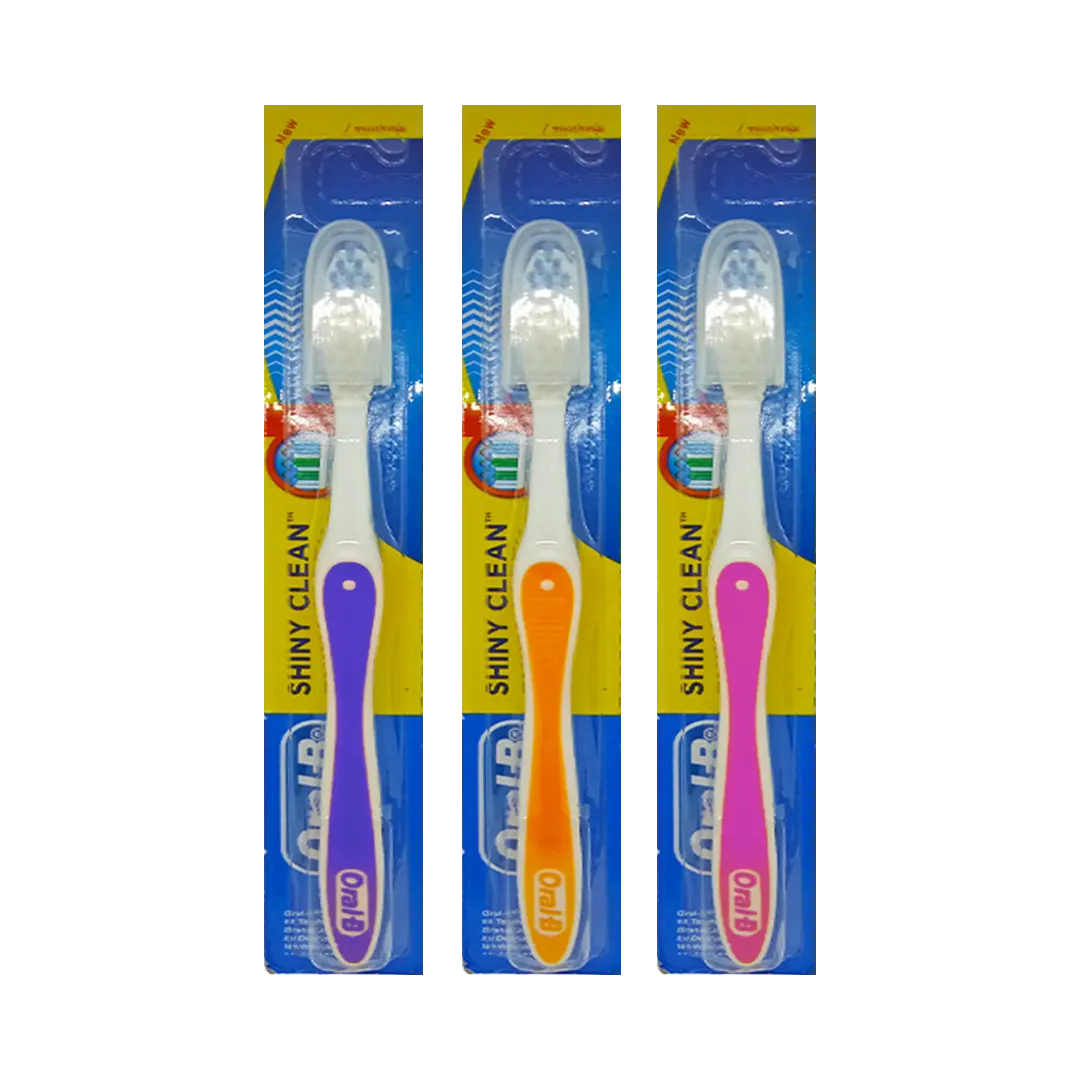 Oral-B Shiny Clean Soft Toothbrush - 3 Colors