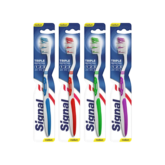 Signal Triple Protection Medium Toothbrush - 4 Colors