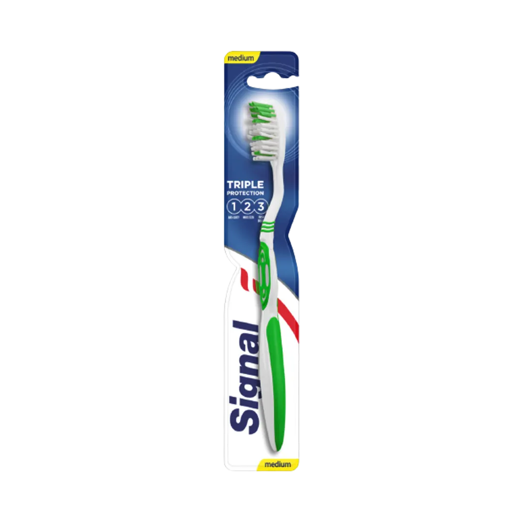 Signal Triple Protection Medium Toothbrush - 4 Colors