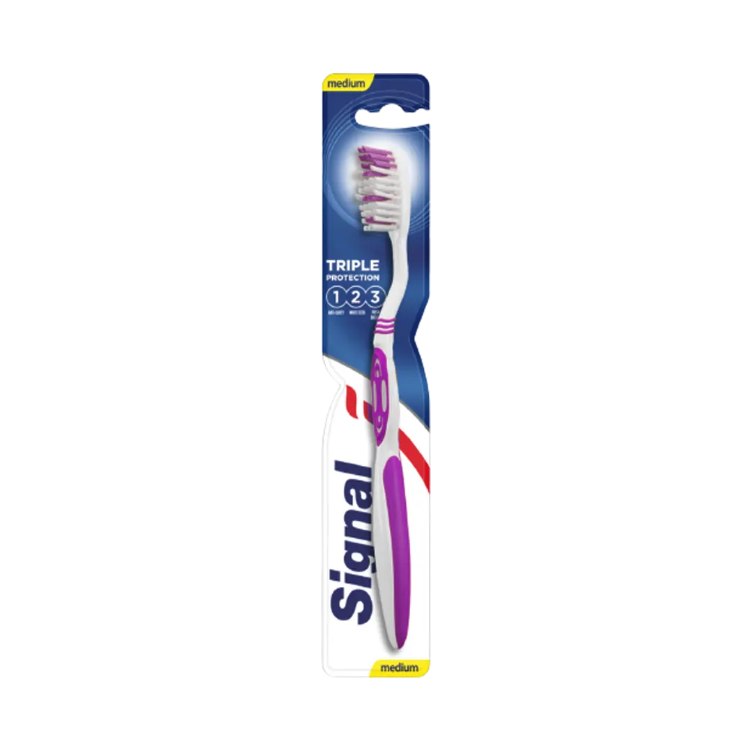 Signal Triple Protection Medium Toothbrush - 4 Colors