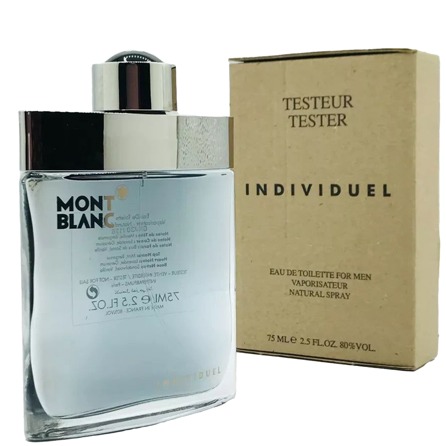 TESTER Mont blanc Individuel Eau De Toilette Pour Homme - 75ml