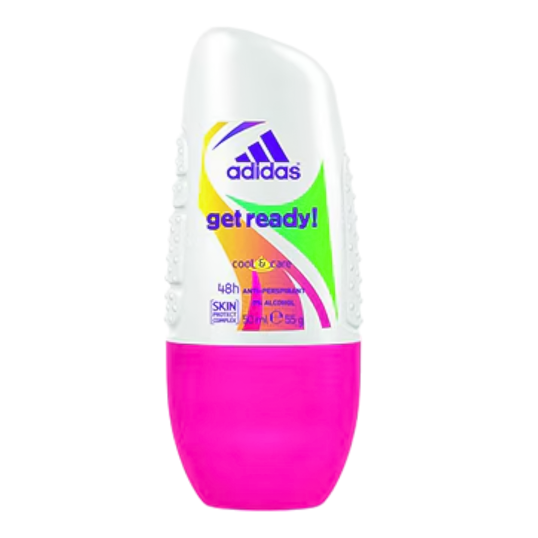 Adidas Get Ready Cool & Care Roll-On Deodorant For Her - 50ml