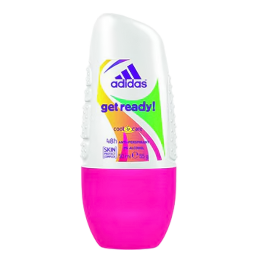 Adidas Get Ready Cool & Care Roll-On Deodorant For Her - 50ml