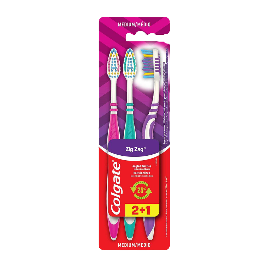 Colgate Zigzag Toothbrush - 3 Pcs