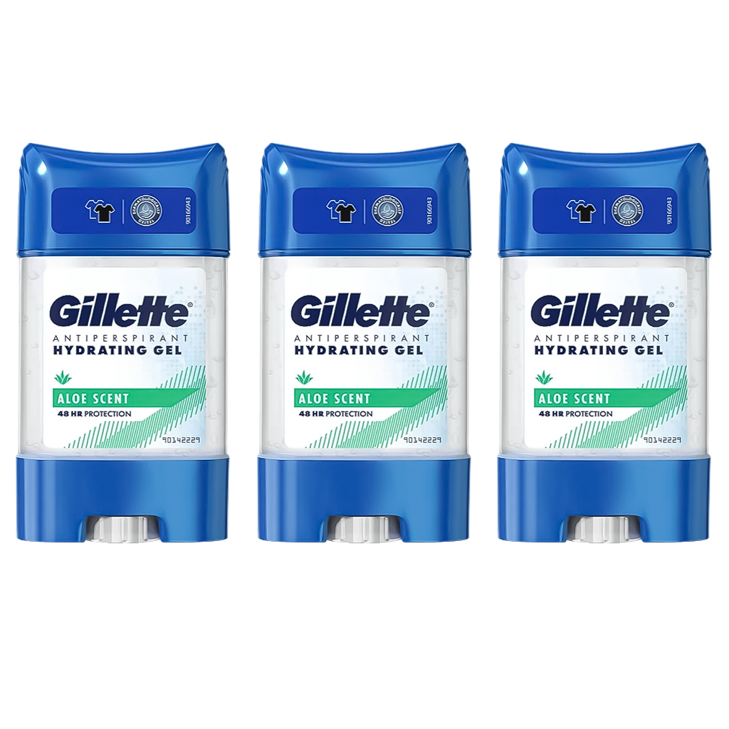 Gillette Aloe Scent Hydrating Gel Deodorant For Him - Pack of 3