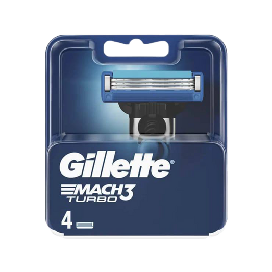 Gillette Mach 3 Turbo 3D Extra Replacement Blade - 4Pcs