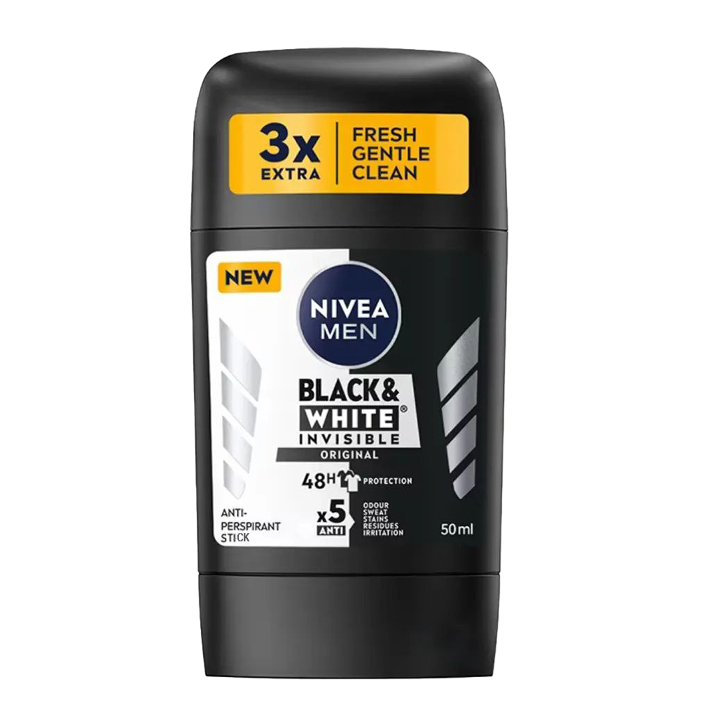 Nivea Black & White Deodorant Stick For Him - 50ml