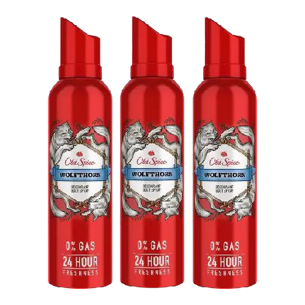 Old Spice Wolfthorn Spray Deodorant For Him - Pack of 3