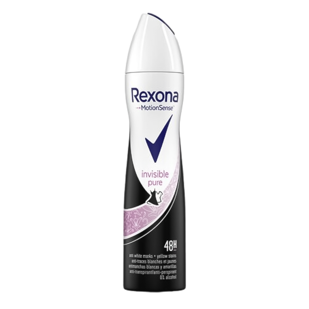 Rexona Invisible Pure Black & White Spray Deodorant - 200ml